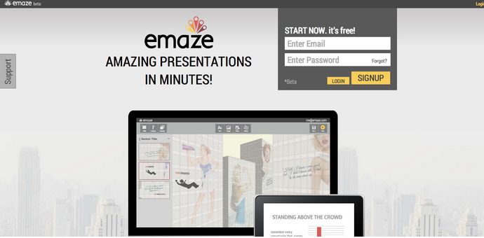 Конверсия посадочной страницы сервиса Emaze